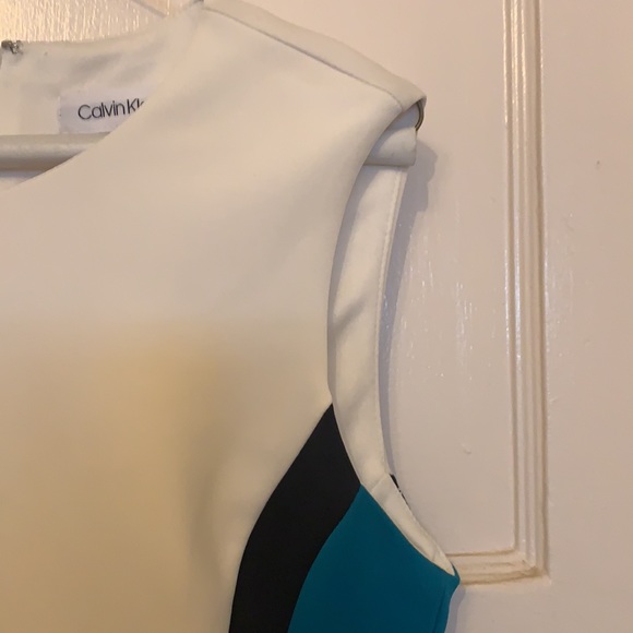 CALVIN KLEIN COLORBLOCK SCUBA DRESS SIZE 4 - Picture 6 of 11